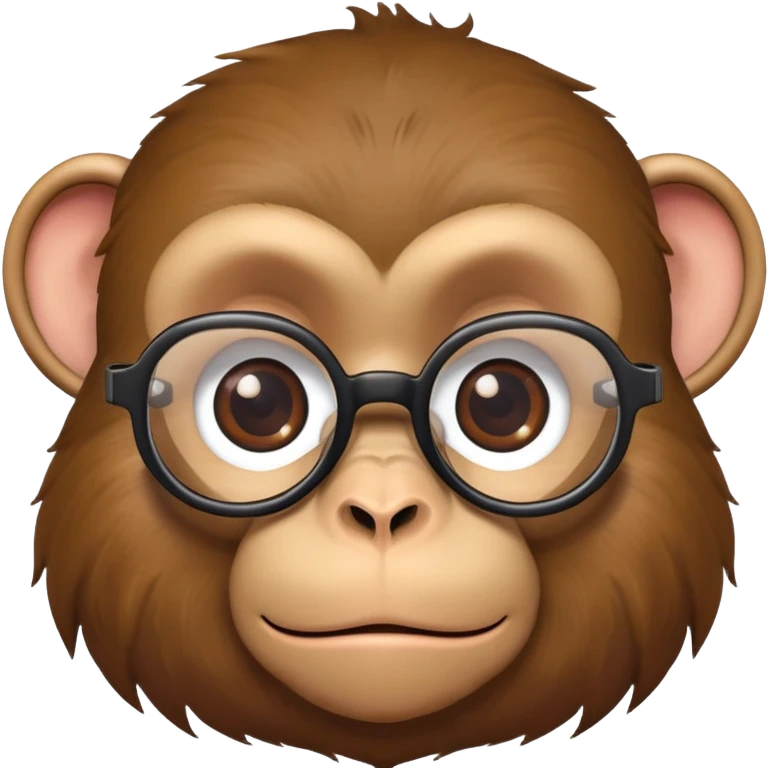 Monkey wearing eyeglasses emoji