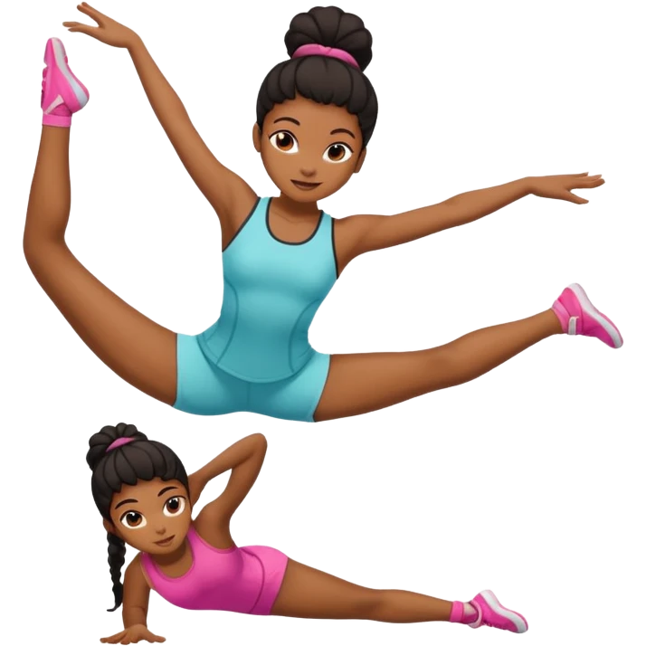 Black girl doing the splits emoji