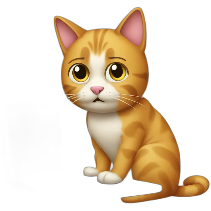 confused cat writing on a laptop emoji