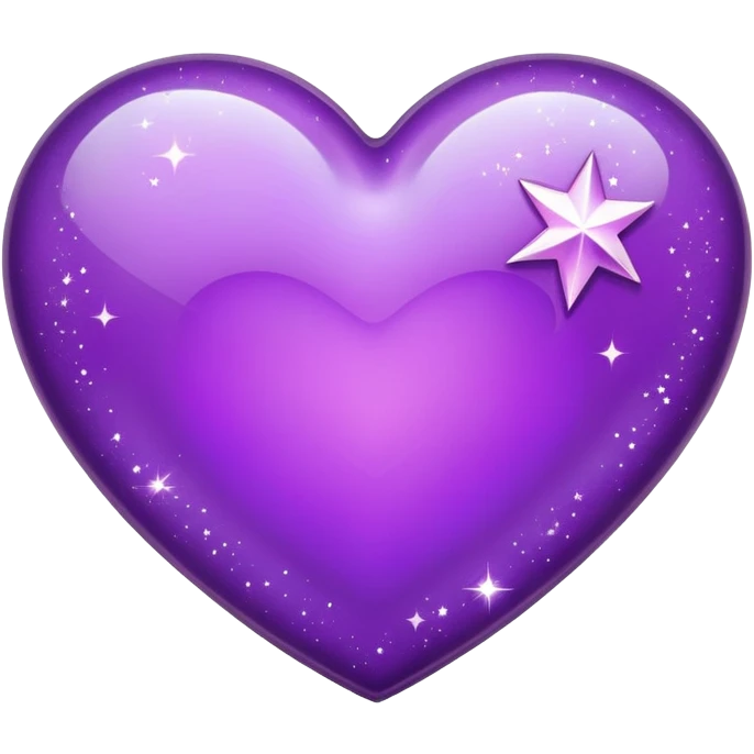 Purple Heart with sparkles emoji