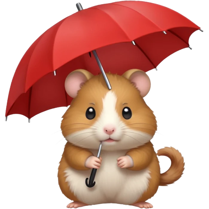 hamster holding an umbrella emoji