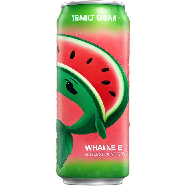 Watermelone whale Energy Drink can emoji