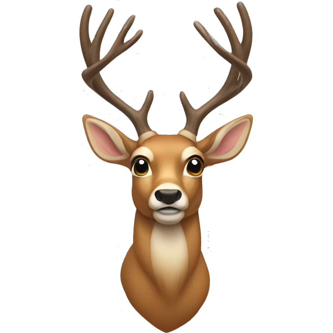 Buck with bows on his antlers  emoji