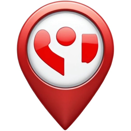 red map location pin emoji