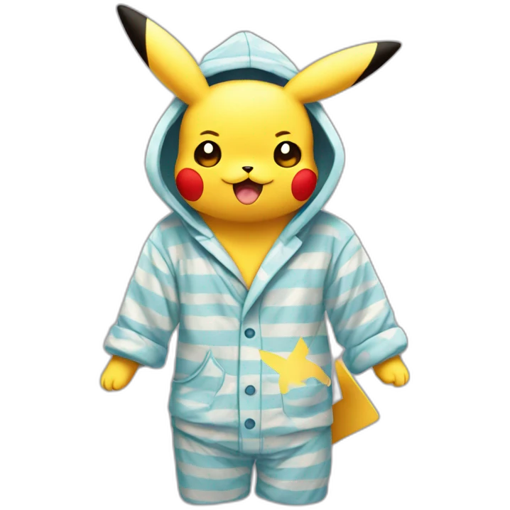 Pikachu en pyjama emoji