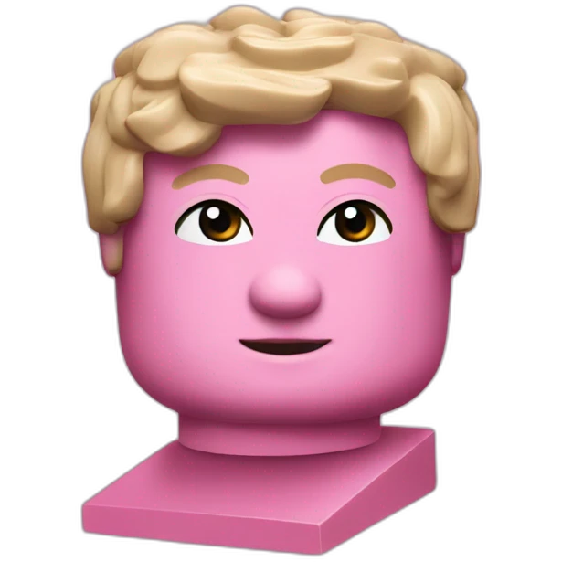 Pink lego brick emoji