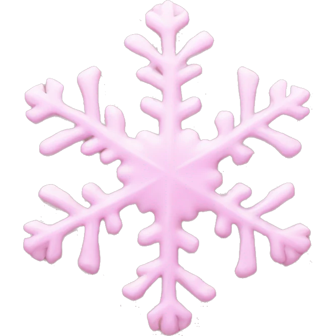 Baby pink snow flake emoji