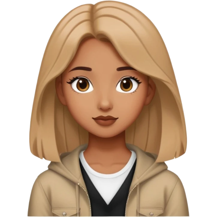 A Pinterest girl in a BTS outfit named Yasmin with a very beautiful face emoji
