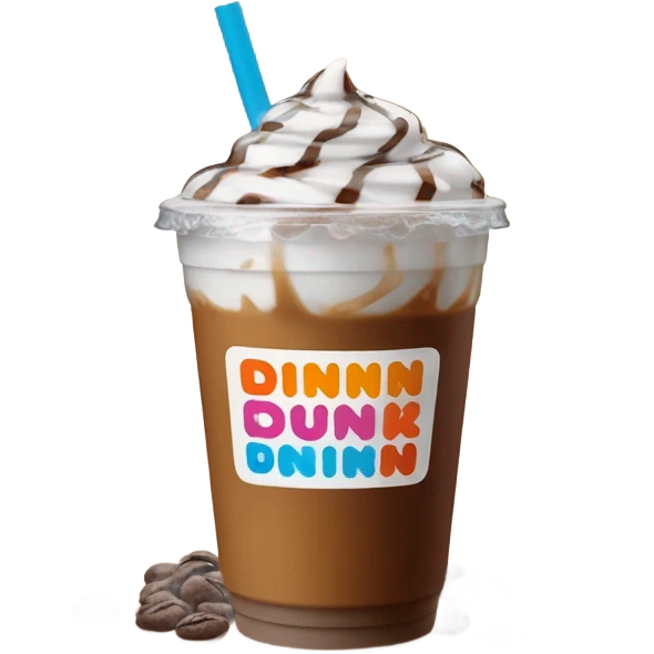 Iced coffee Dunkin emoji