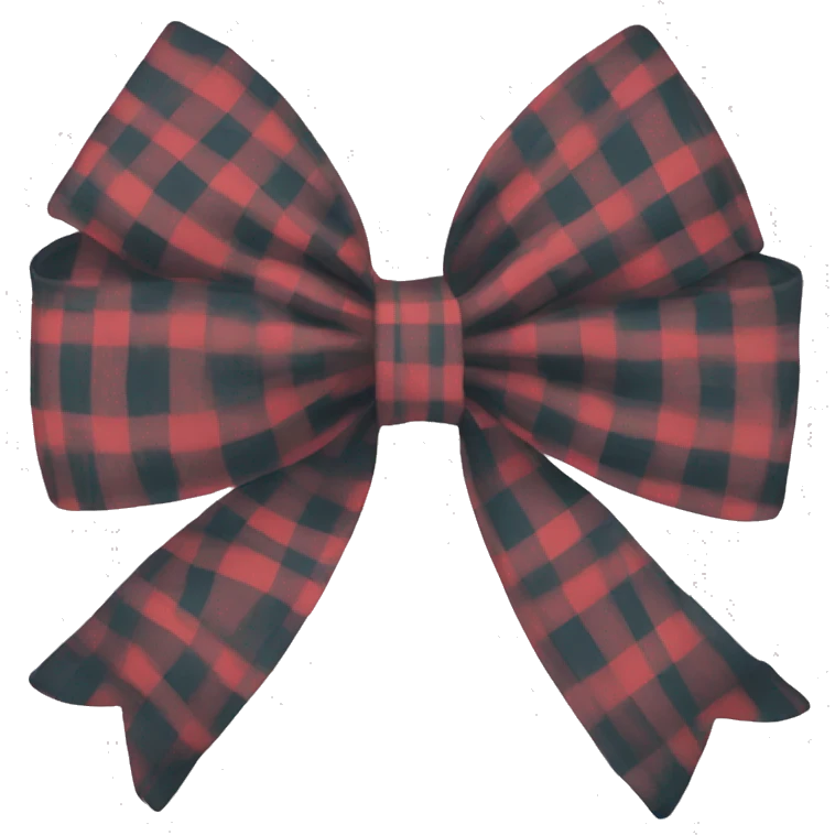 aesthetic plaid bow emoji