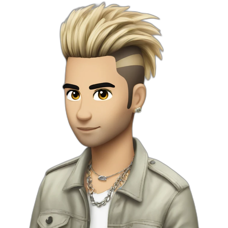 Bill Kaulitz hair down Arthur movie emoji