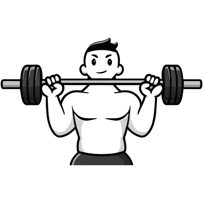 Person exercising with weights at the gym emoji