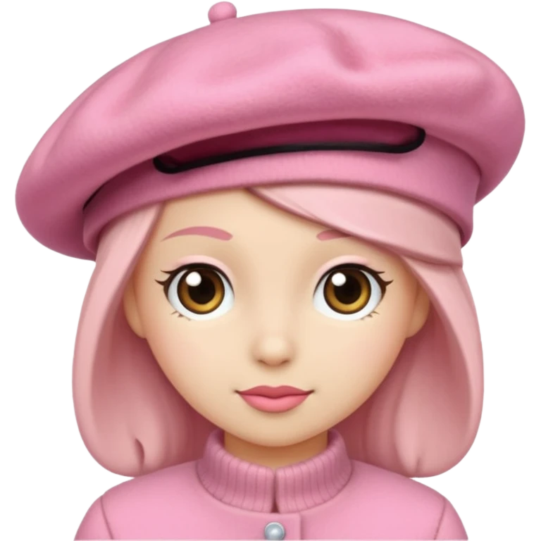 only a pink beret hat emoji