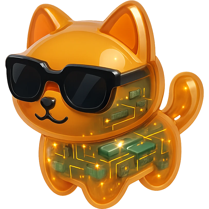 Cat wearing sunglasses emoji