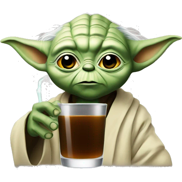 Yoda drinks emoji