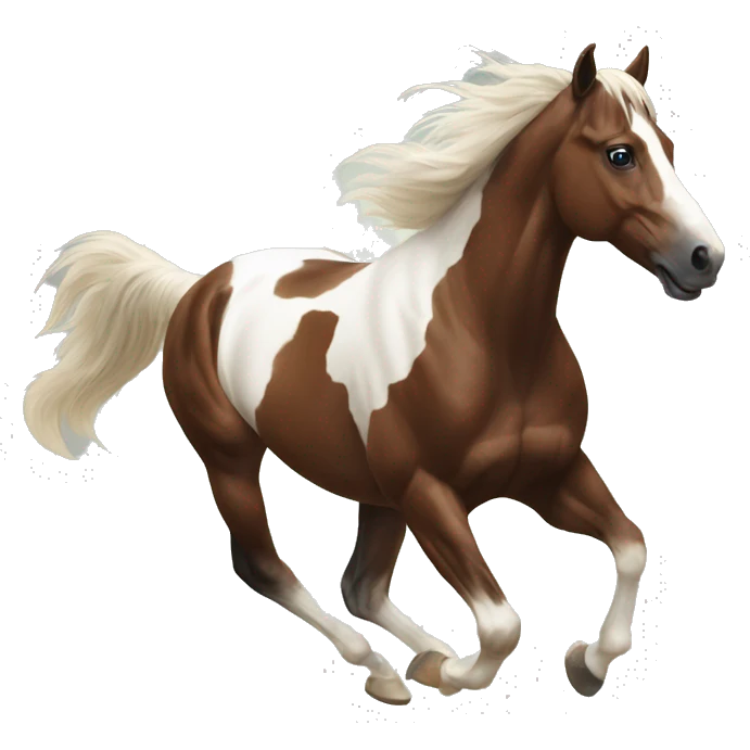 a paint mustang galloping  emoji