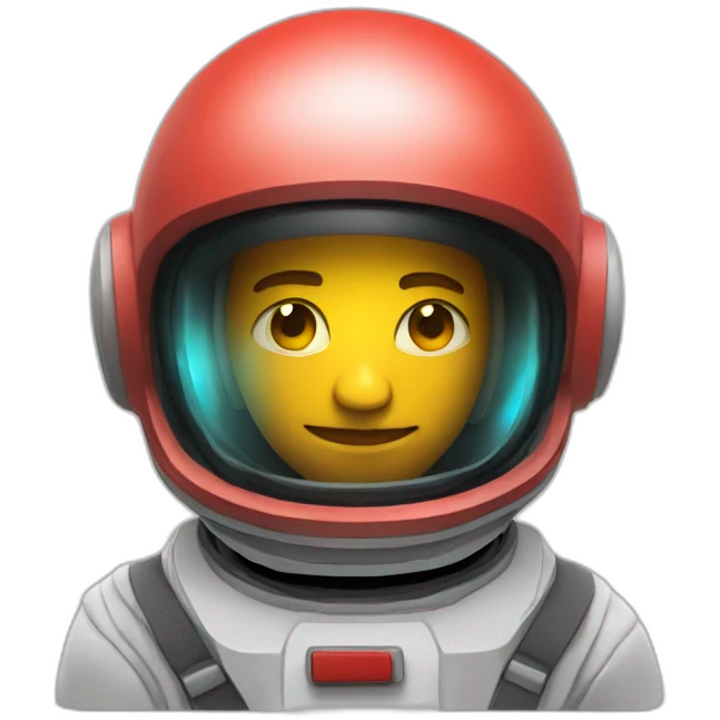 MAN IN A SPACE HELMET RED LIGHT emoji