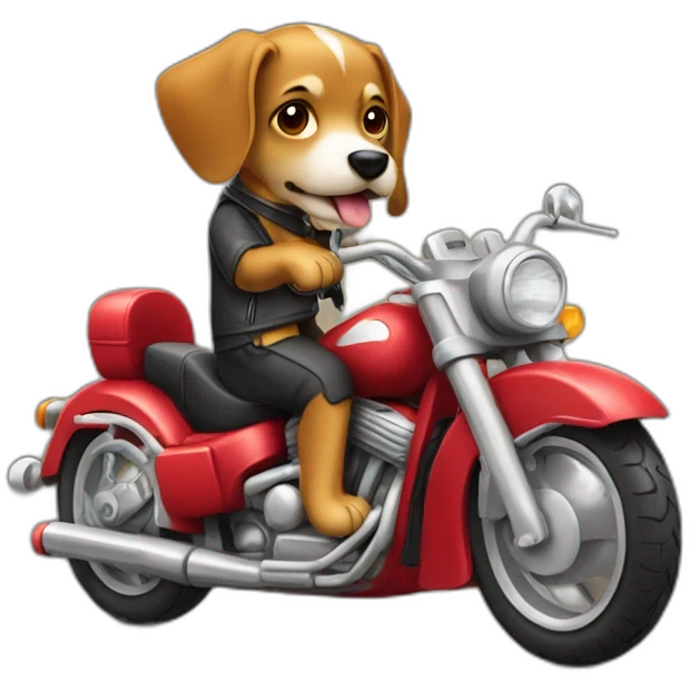 Perro en motosicleta emoji
