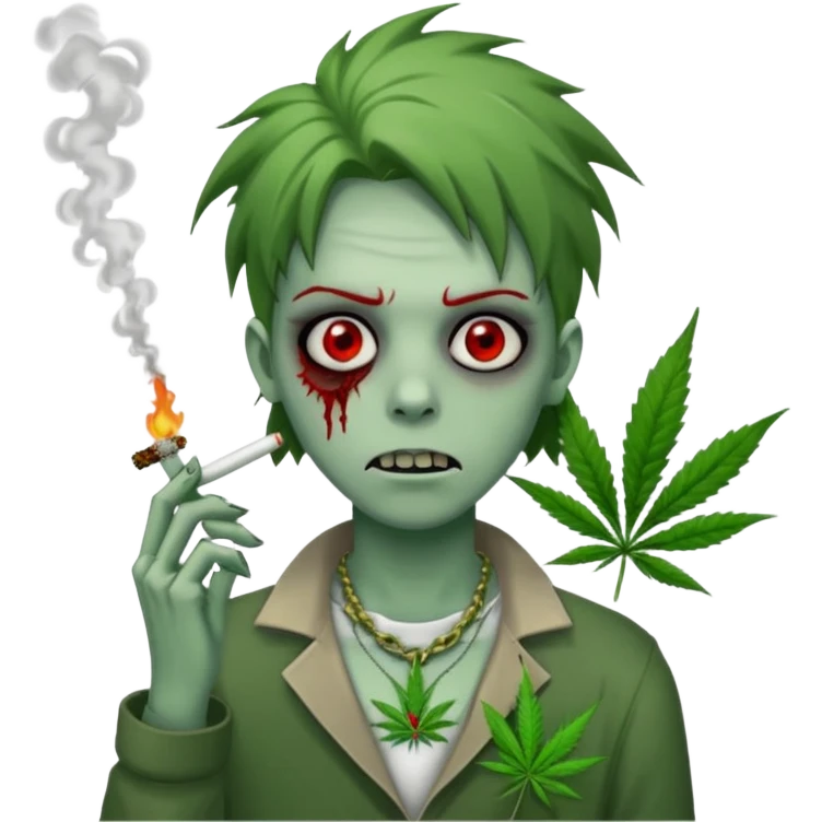 make me zombie high from weeds emoji