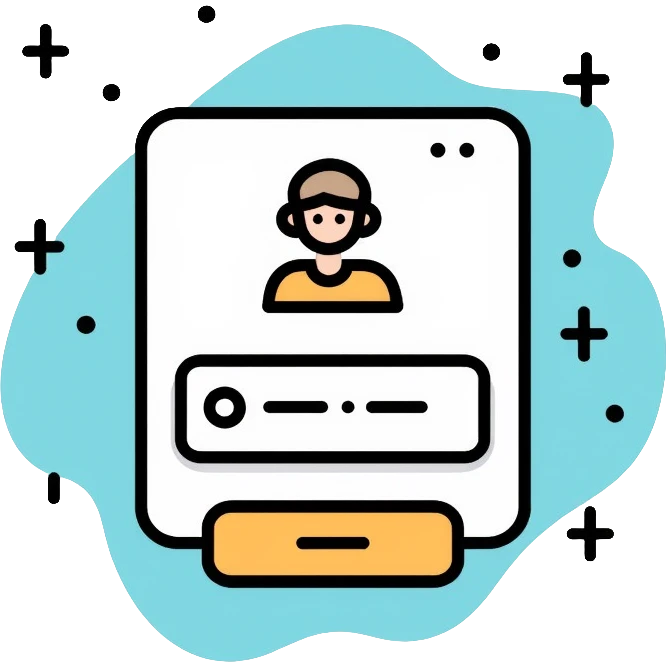 Account system implementation with user profile and login emoji