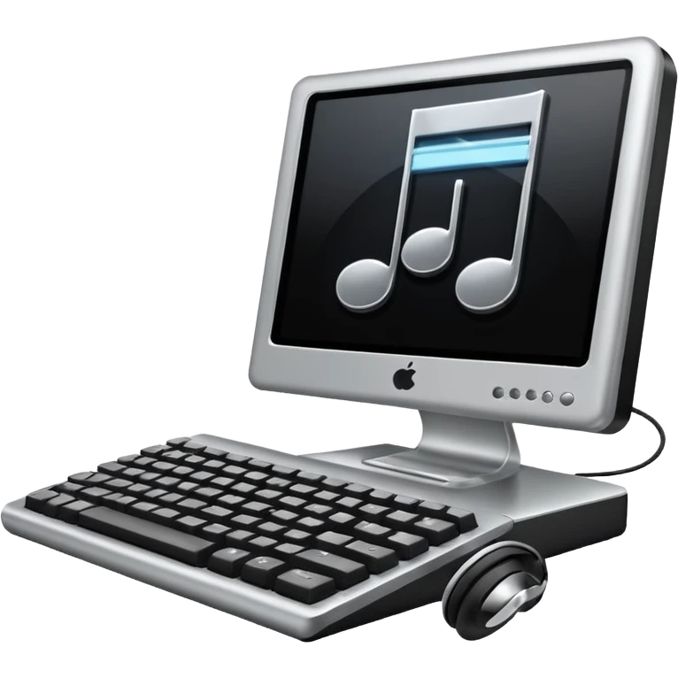a computer play music emoji