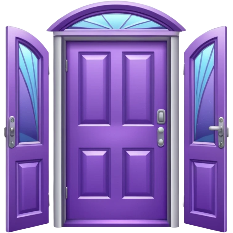 Glitter Purple and Cian door emoji