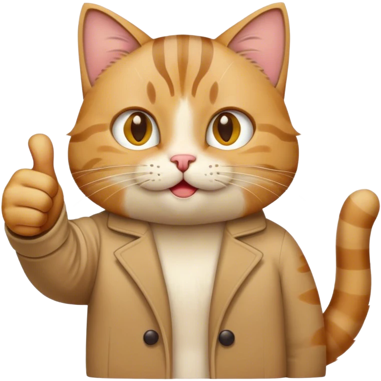 Cat giving thumbs up emoji