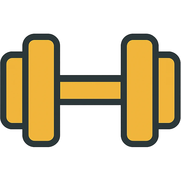 gym icon in gold and black, outlined style emoji