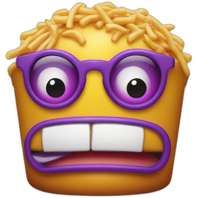 four eyed grimace mcdonalds emoji