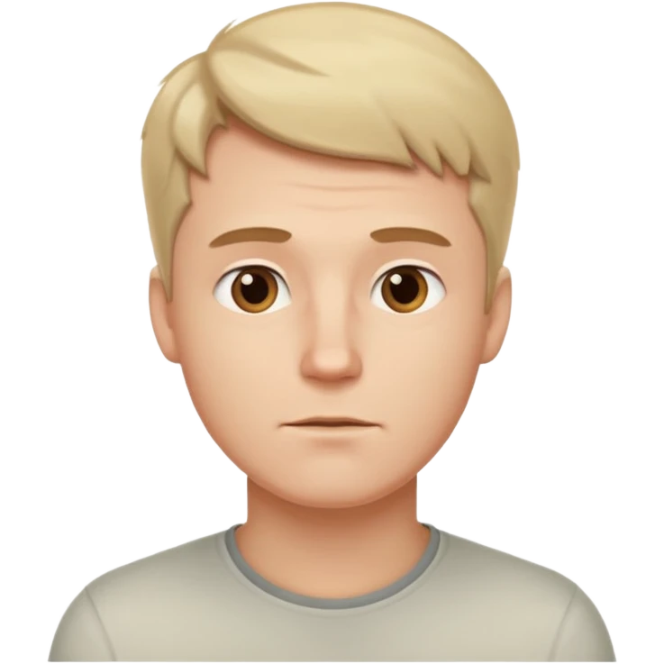 white guy looks up thoughtfully emoji