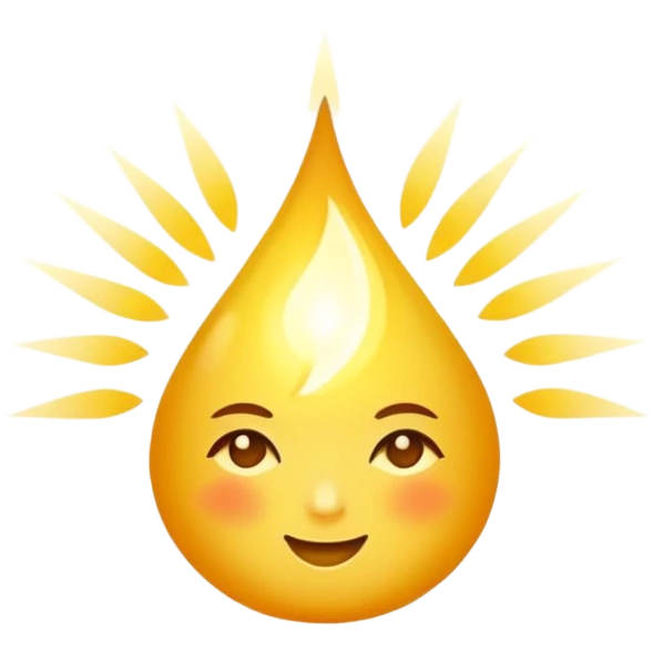 A glimmer like a ray of sunlight. emoji