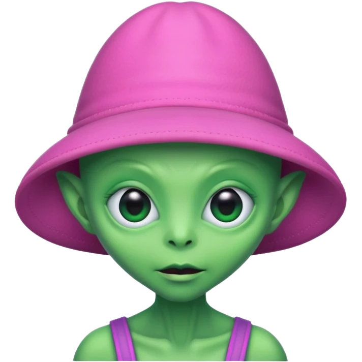 allien with pink hat emoji