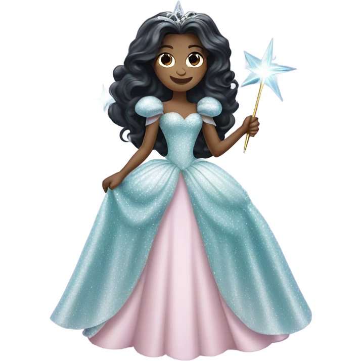 Glinda witch of oz with dark hair  emoji