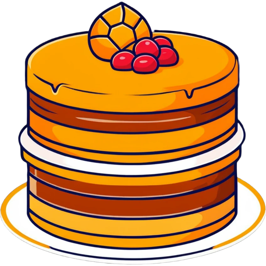 скатерть самобранка with desserts like honey cake, pastila, and jam emoji
