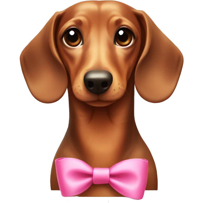 Dachshund with pink bow emoji