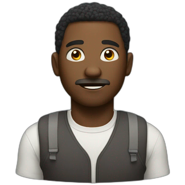 black man who doesn't understand what's going on around him emoji