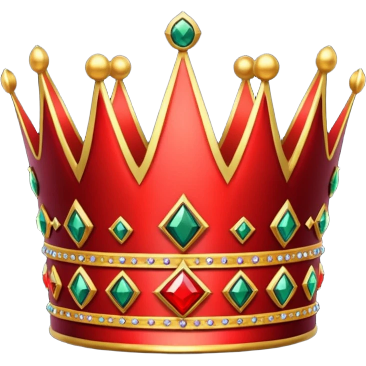 Black and red crown emoji