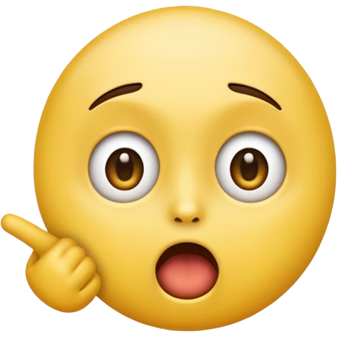 Shocked emoji pointing at itself  emoji