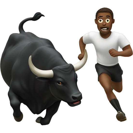 chasing bull emoji