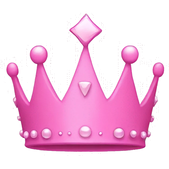 Pink princess crown emoji