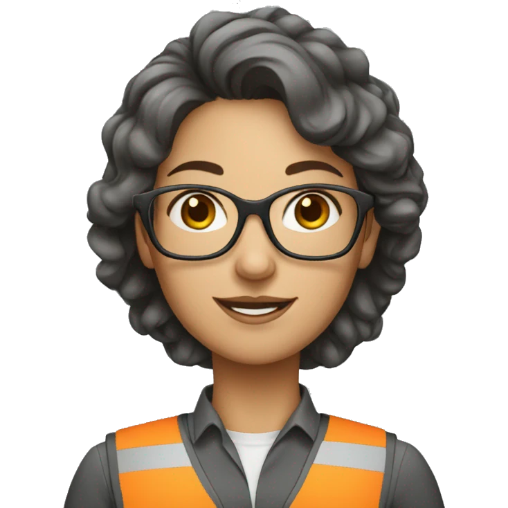 female engineer wearing glasses emoji
