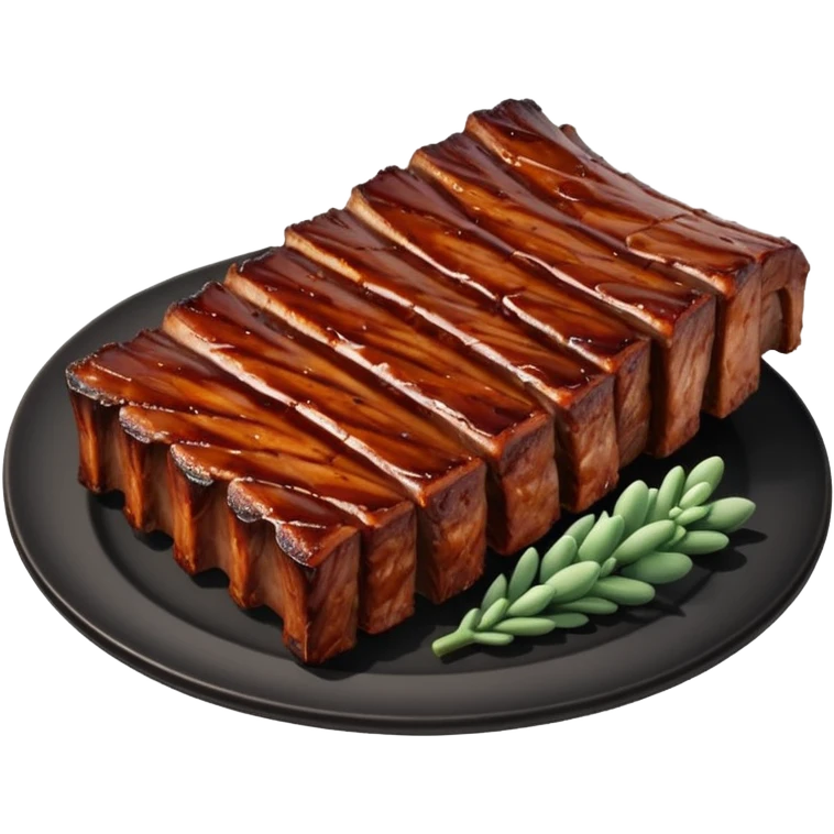 an elite from "Halo: Combat Evolved" except it's cooked and plated as succulent smoked ribs emoji