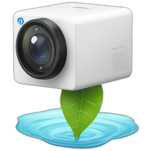 small-leaf-floating-on-water-block-and-security-ptz-camera-behind emoji