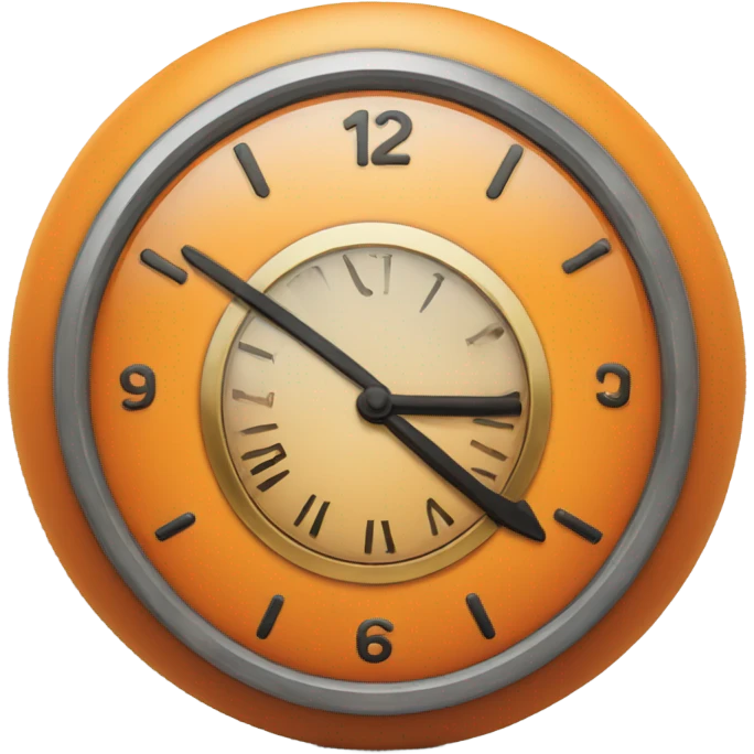 time orange emoji
