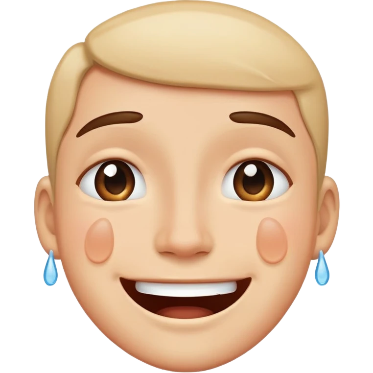Smile with cry emoji