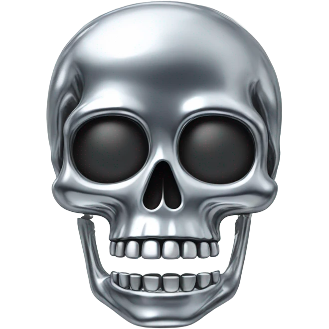 Skeleton made of chrome emoji