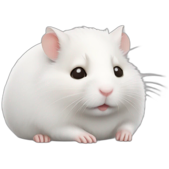 sleepy white hamster emoji