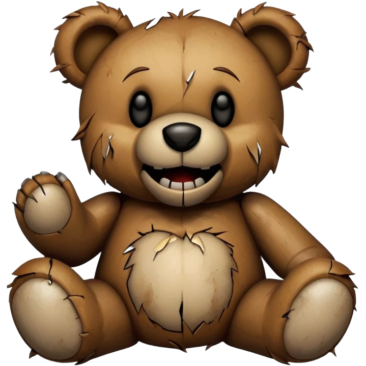 Psycho teddy emoji