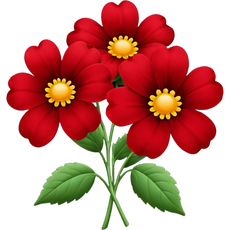 really dark red flowers emoji