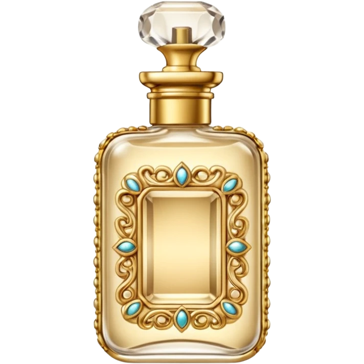 beige luxury perfume covered in jewelry emoji